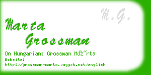 marta grossman business card